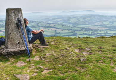 Trig point, The Black Mountains, Hay-on-Wye